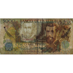 Colombie - Pick 447c - 5'000 pesos - 23/07/1999 - Etat : TB+