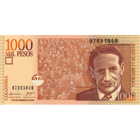 Colombie - Pick 456d - 1'000 pesos - Sans série - 07/11/ 2006 - Etat : NEUF