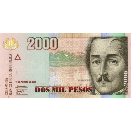 Colombie - Pick 457j - 2'000 pesos - Sans série - 19/08/2009 - Etat : NEUF