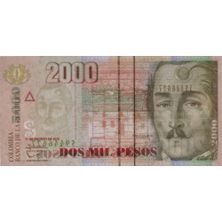 Colombie - Pick 457q - 2'000 pesos - Sans série - 17/08/2012 - Etat : NEUF
