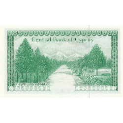 Chypre - Pick 42c_2 - 500 mils - Série M/49 - 01/09/1979 - Etat : NEUF