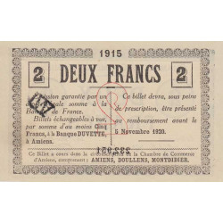 Amiens - Pirot 7-31 - 2 francs - 1915 - Etat : SPL