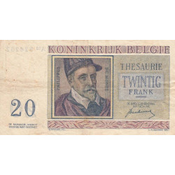 Belgique - Pick 132a - 20 francs - Série A03 - 01/07/1950 - Etat : TB