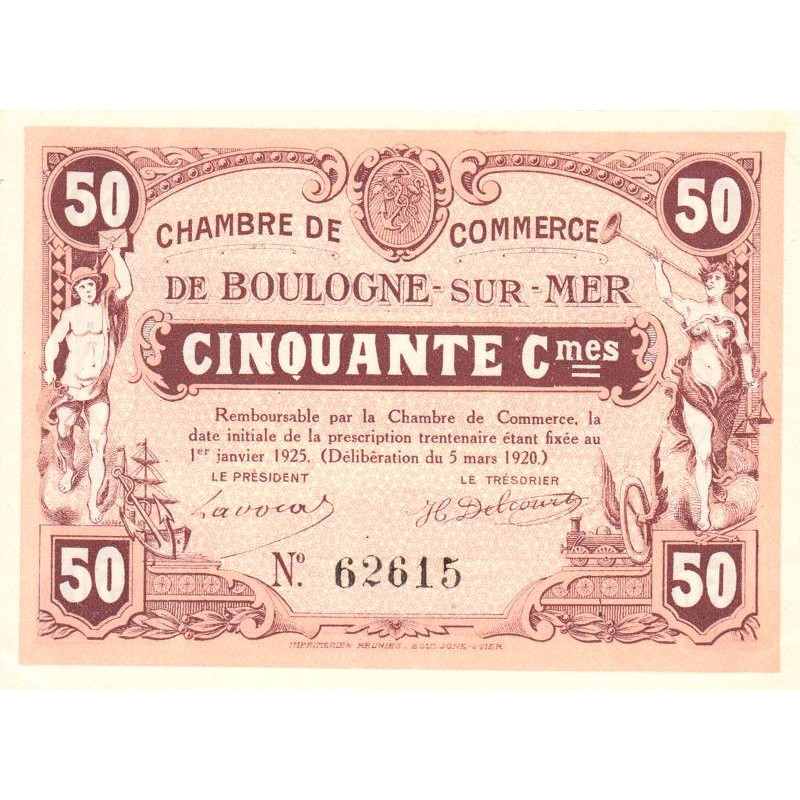 Boulogne-sur-Mer - Pirot 31-26 - 50 centimes - 05/03/1920 - Etat : SUP+