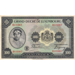 Luxembourg - Pick 39 - 100 francs - Série B - 1934 - Etat : TB+