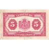 Luxembourg - Pick 43a - 5 francs - Sans série - 1944 - Etat : TB+