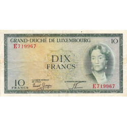Luxembourg - Pick 48a_2 - 10 francs - Série E - 1959 - Etat : TB+