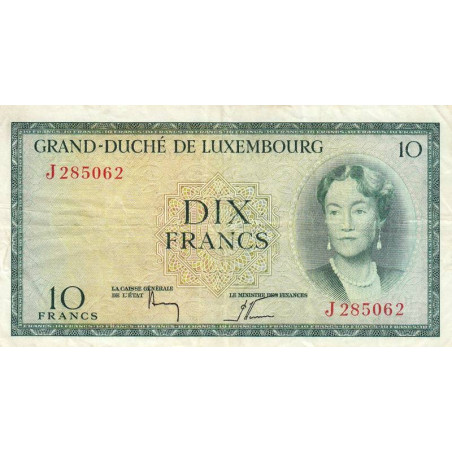 Luxembourg - Pick 48a_3 - 10 francs - Série J - 1964 - Etat : TB+