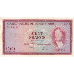 Luxembourg - Pick 52a - 100 francs - Série C - 18/09/1963 - Etat : TB
