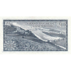 Luxembourg - Pick 54a - 20 francs - Série J - 07/03/1966 - Etat : TB+