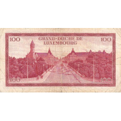Luxembourg - Pick 56a - 100 francs - Série D - 15/07/1970 - Etat : TB-
