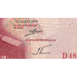 Luxembourg - Pick 56a - 100 francs - Série D - 15/07/1970 - Etat : TB-