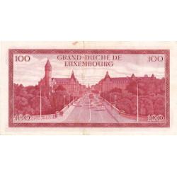 Luxembourg - Pick 56a - 100 francs - Série E - 15/07/1970 - Etat : TTB
