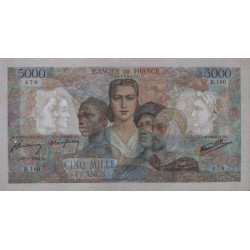 F 47-07 - 27/04/1944 - 5000 francs - Empire Français - Série B.160 - Etat : SUP-