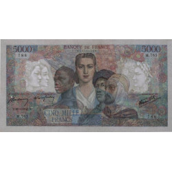 F 47-32 - 28/06/1945 - 5000 francs - Empire Français - Série M.765 - Etat : SUP