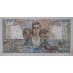 F 47-36 - 26/07/1945 - 5000 francs - Empire Français - Série B.845 - Etat : SUP-