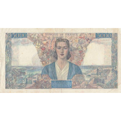 F 47-38 - 11/08/1945 - 5000 francs - Empire Français - Série N.911 - Etat : TB-