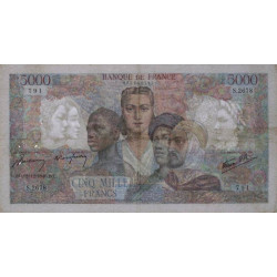 F 47-56 - 12/12/1946 - 5000 francs - Empire Français - Série S.2678 - Etat : TTB