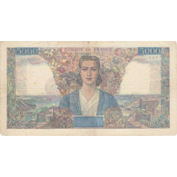 F 47-58 - 09/01/1947 - 5000 francs - Empire Français - Série N.2959 - Etat : TB-