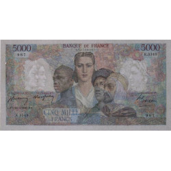 F 47-59 - 20/03/1947 - 5000 francs - Empire Français - Série K.3349 - Etat : SUP+