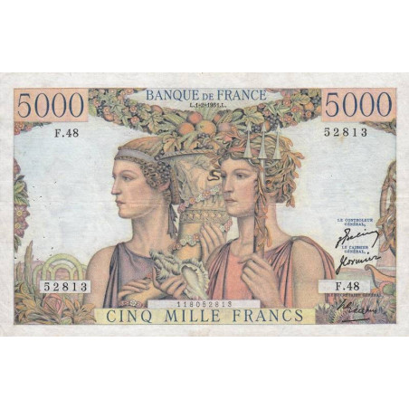F 48-03 - 01/02/1951 - 5000 francs - Terre et Mer - Série F.48 - Etat : TTB