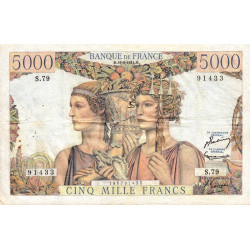 F 48-05 - 16/08/1951 - 5000 francs - Terre et Mer - Série S.79 - Etat : TTB-