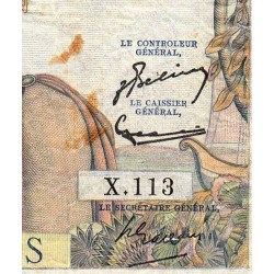 F 48-07 - 02/10/1952 - 5000 francs - Terre et Mer - Série X.113 - Etat : TB