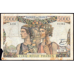 F 48-08 - 02/01/1953 - 5000 francs - Terre et Mer - Série E.116 - Etat : TB-