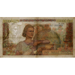 F 50-53 - 16/08/1951 - 10000 francs - Génie Français - Série N.1754 - Etat : TTB