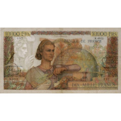 F 50-63 - 05/02/1953 - 10000 francs - Génie Français - Série N.4012 - Etat : TTB