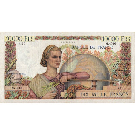 F 50-63 - 05/02/1953 - 10000 francs - Génie Français - Série M.4040 - Etat : TTB-