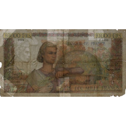 F 50-64 - 02/04/1953 - 10000 francs - Génie Français - Série U.4488 - Etat : AB-
