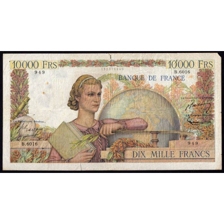 F 50-68 - 05/11/1953 - 10000 francs - Génie Français - Série B.6016 - Etat : B+