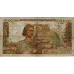 F 50-72 - 04/11/1954 - 10000 francs - Génie Français - Etat : TB+