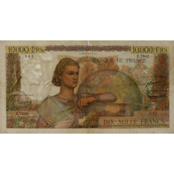 F 50-72 - 04/11/1954 - 10000 francs - Génie Français - Série Z.7942 - Etat : TTB-