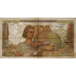 F 50-77 - 01/12/1955 - 10000 francs - Génie Français - Série G.9976 - Etat : TB+