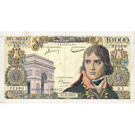 F 51-01 - 01/12/1955 - 10000 francs - Bonaparte - Série A.2 - Etat : TB+