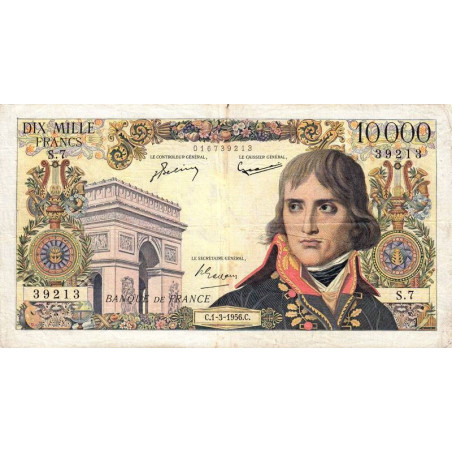 F 51-02 - 01/03/1956 - 10000 francs - Bonaparte - Série S.7 - Etat : TB+