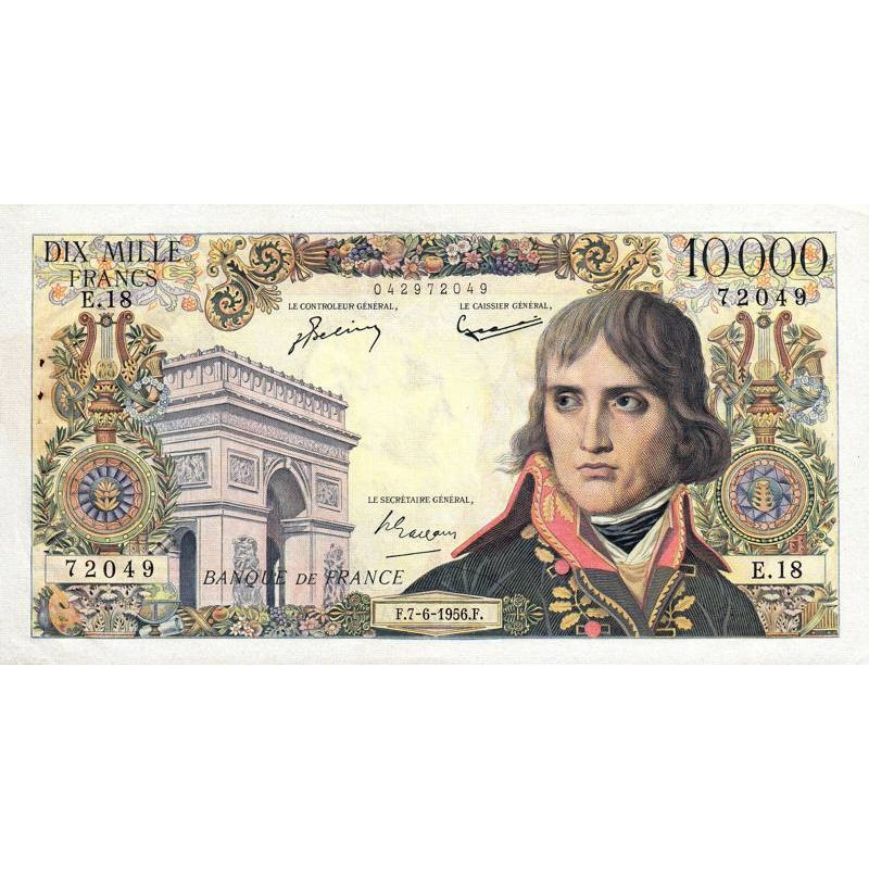 F 51-03 - 07/06/1956 - 10000 francs - Bonaparte - Série E.18 - Etat : SUP