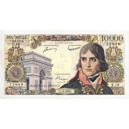 F 51-03 - 07/06/1956 - 10000 francs - Bonaparte - Série E.18 - Etat : SUP