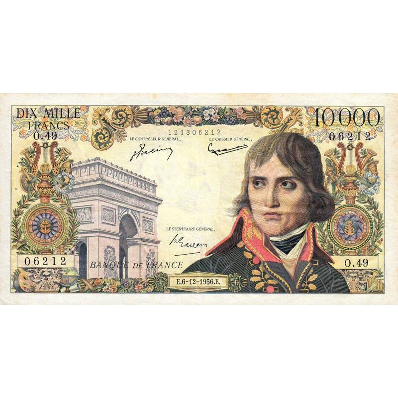 F 51-06 - 06/12/1956 - 10000 francs - Bonaparte - Série O.49 - Etat : TTB+