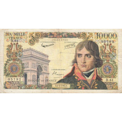 F 51-07 - 04/04/1957 - 10000 francs - Bonaparte - Série D.61 - Etat : TB-