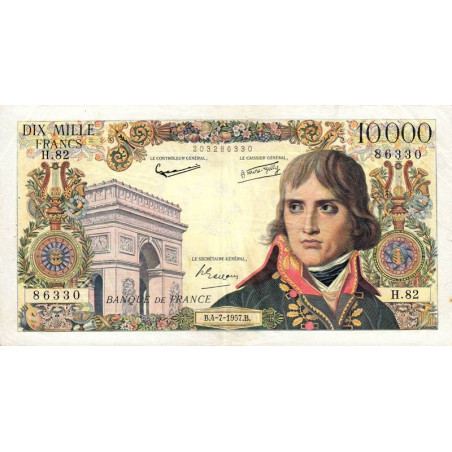 F 51-09 - 04/07/1957 - 10000 francs - Bonaparte - Série H.82 - Etat : TTB