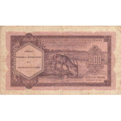 Congo (Kinshasa) - Pick 2a - 1'000 francs - Série CM - 15/02/1962 - Etat : TB-