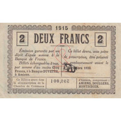 Amiens - Pirot 7-38 - 2 francs - 1915 - Etat : TTB+