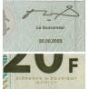 Rép. Démocr. du Congo - Pick 94A - 20 francs - Série JA S - 30/06/2003 - Etat : NEUF