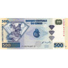 Rép. Démocr. du Congo - Pick 96B - 500 francs - Série P Q - 04/01/2002 - Etat : NEUF