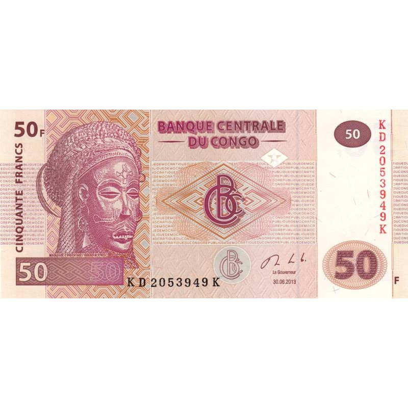 Rép. Démocr. du Congo - Pick 97A_1 - 50 francs - Série KD K - 30/06/2013 - Etat : NEUF