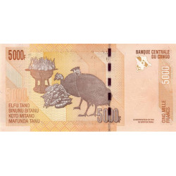Rép. Démocr. du Congo - Pick 102a - 5'000 francs - Série R A - 02/02/2005 - Etat : NEUF