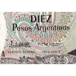 Argentine - Pick 313_2 - 10 pesos argentinos - Série A - 1984 - Etat : NEUF